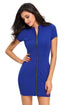 Royal Blue Funky Zip or Not Dress